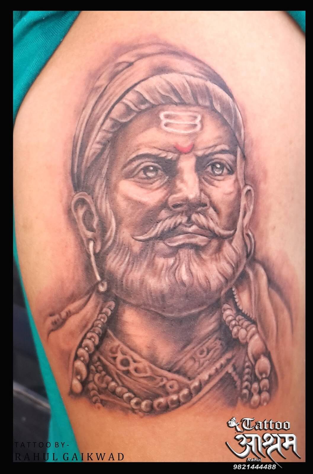 Portrait_Tattoo_Of_Shivaji_Maharaj